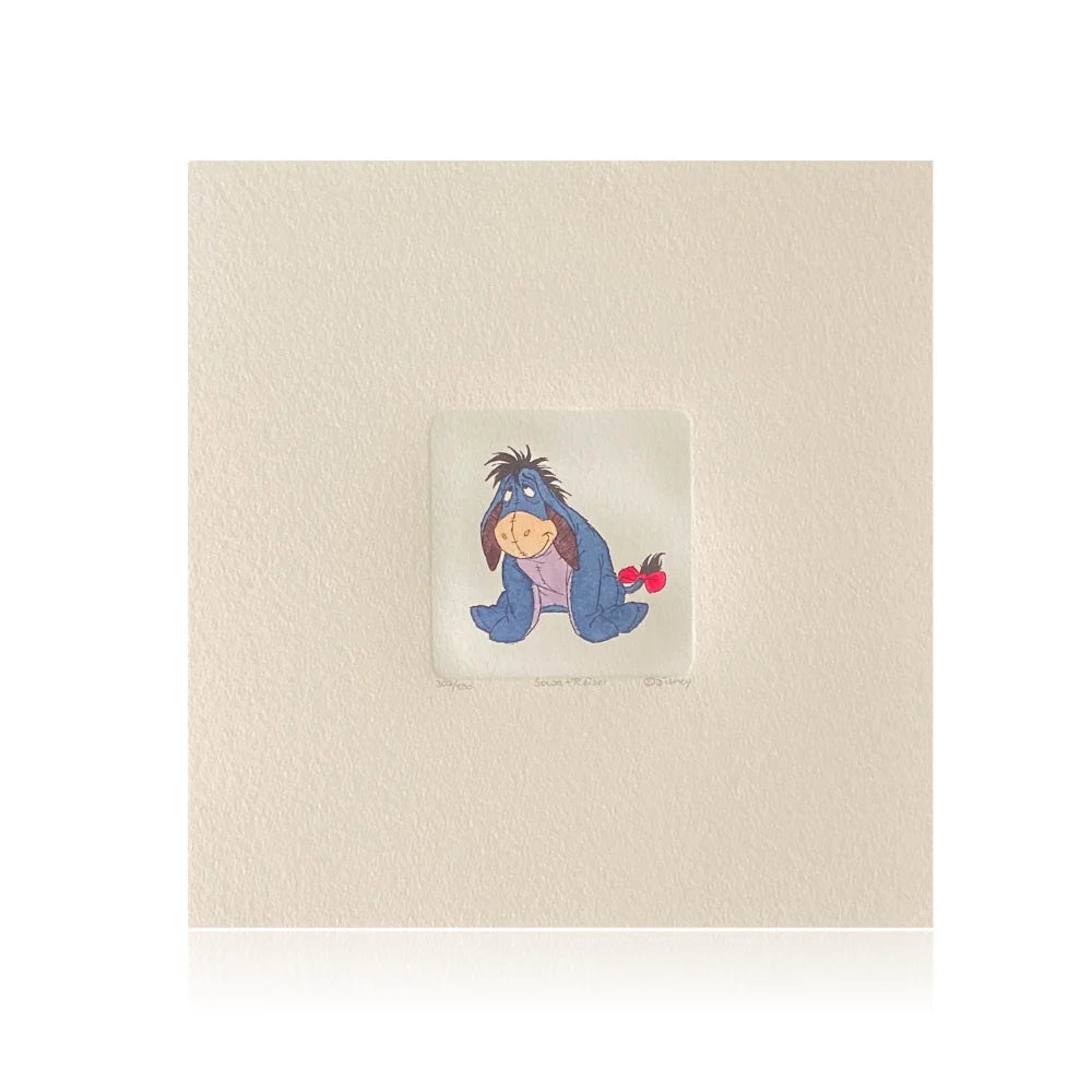 Eeyore Etching Artwork by Sowa & Reiser - Limited Edition D/500 - Hand-Painted Winnie the Pooh Disney Collectible - Perfect for Disney Fans, Home Decor & Gift Giving