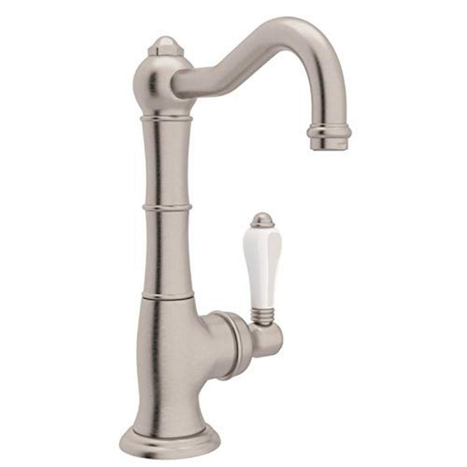 ROHL A3650LPSTN-2 Premium Kitchen Faucet in Satin Nickel Finish - Modern Pull-Down Sprayer for Sink, Perfect for Home Kitchen & Restaurant Use