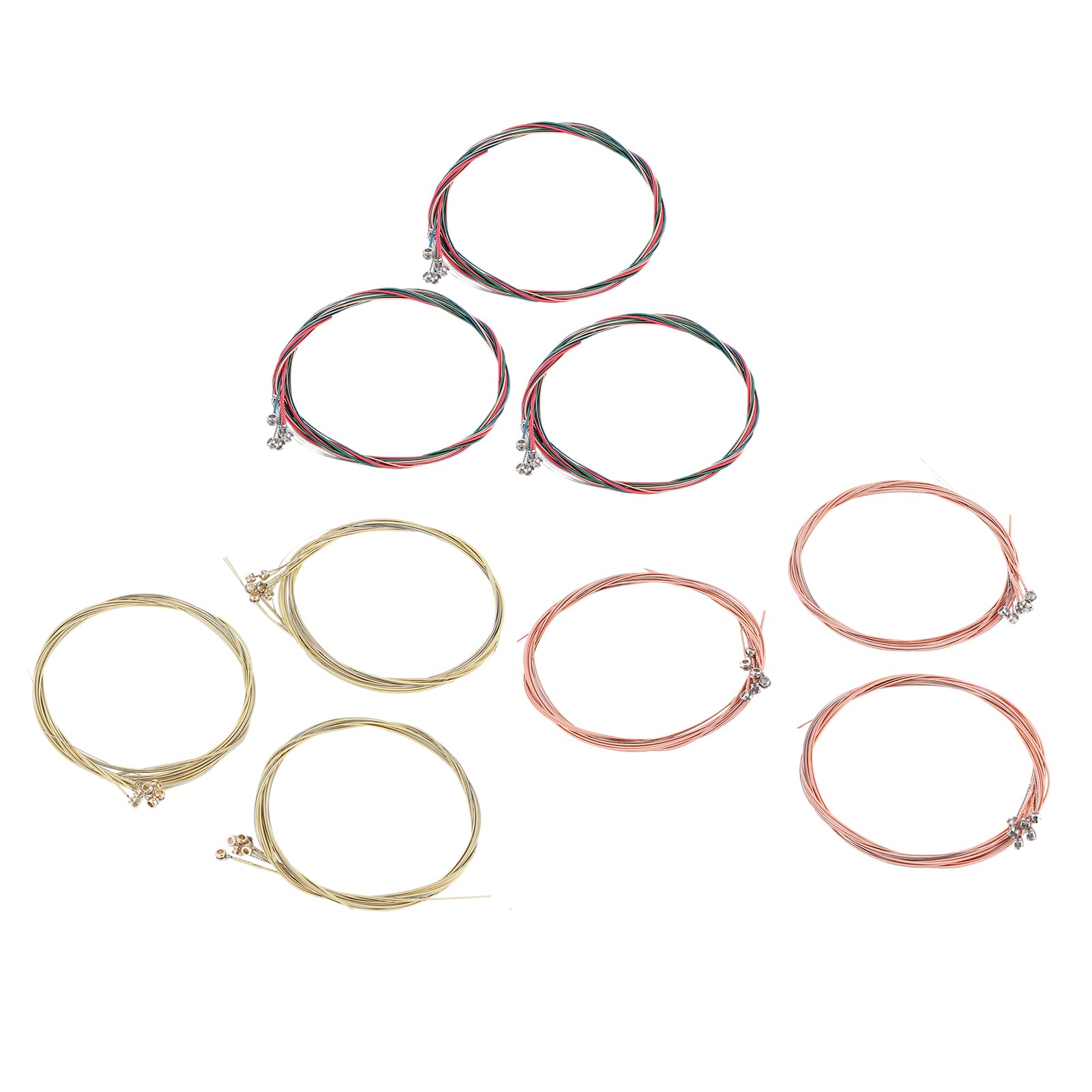 **3 Sets 18Pcs Universal Acoustic Guitar Strings - Colorful Steel Folk Guitar Strings Replacement for Musical Instruments | Perfect for Beginners, Performers & Travel**