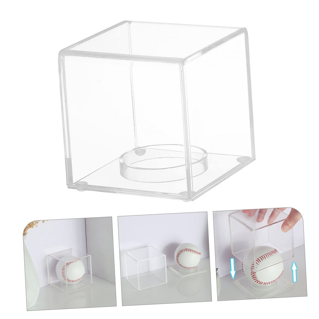 Toddmomy 5-Piece Clear Acrylic Display Case Set - Baseball Card & Sample Container Boxes for Collectibles Showcase - Perfect for Sports Memorabilia, Jewelry, and Small Item Organization