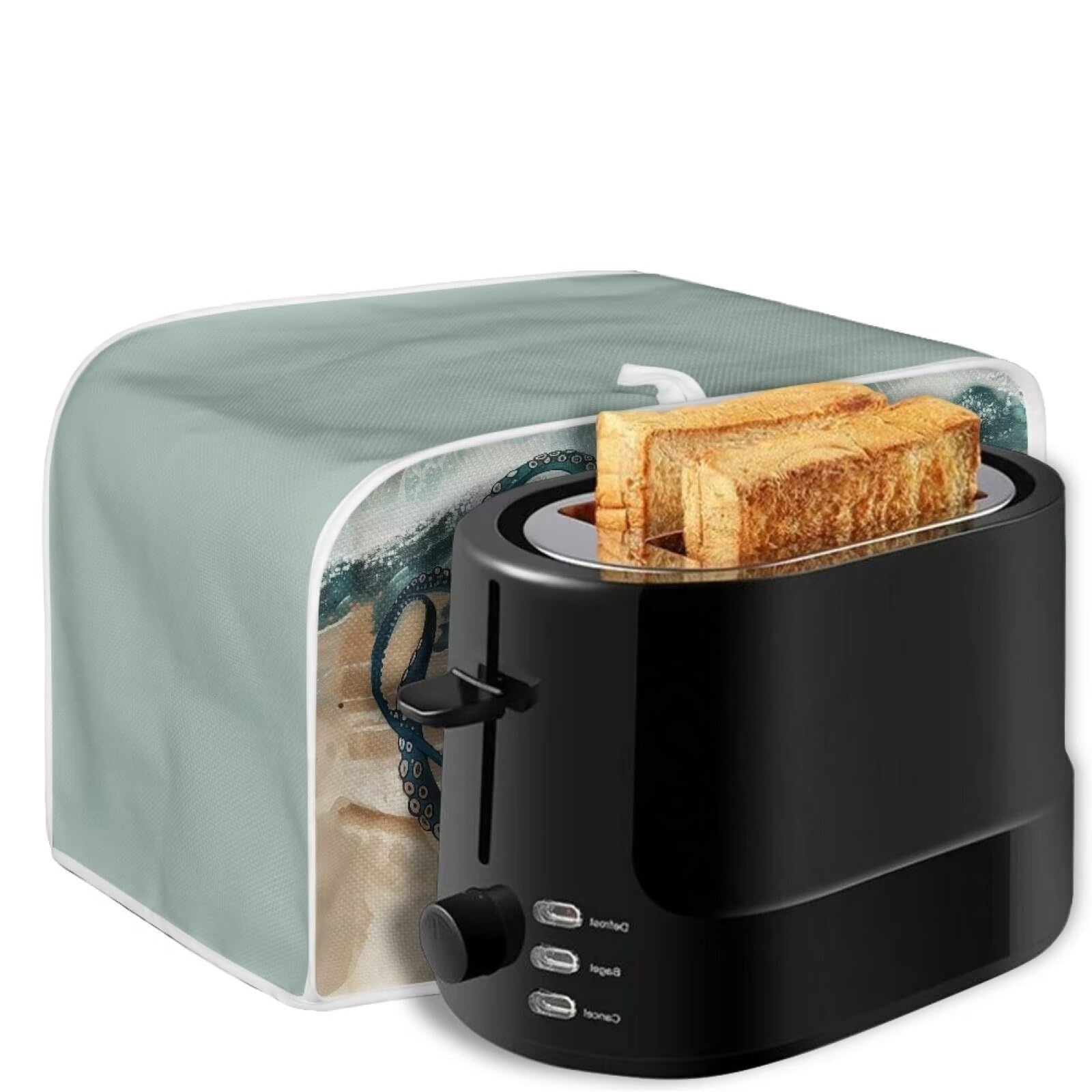 ZFRXIGN Octopus Toaster Cover - 4 Slice Toaster Oven Cover with Top Handle, Washable Kitchen Appliance Cover for Home Decor, Trendy Ocean Animal Design - Perfect for Kitchen Countertop Protection & Small Appliance Organization
