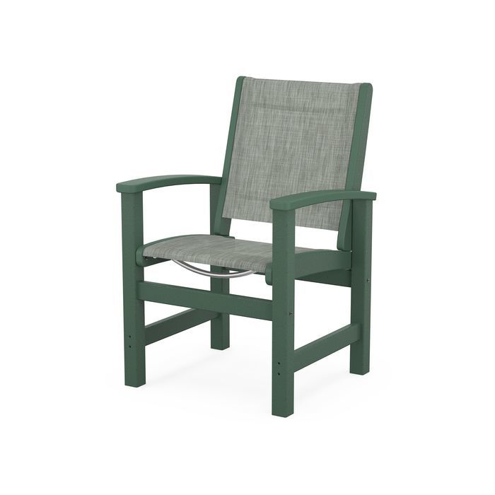 POLYWOOD Coastal Dining Chair - Weather-Resistant Outdoor Furniture, All-Weather Adirondack Chair for Patio, Deck, Garden & Poolside - Perfect for Backyard, Beach House & Waterfront Dining
