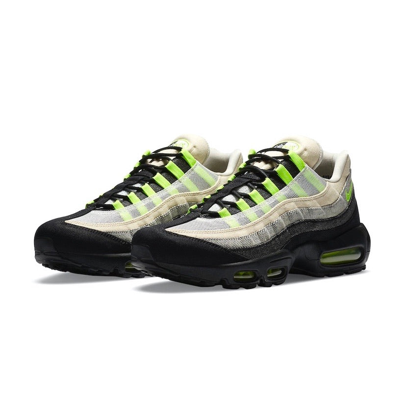 Nike Air Max 95 Denham Sneakers - Black/Volt/Summit White Colorway - Running Shoes for Men & Women | Perfect for Jogging, Gym Workouts & Streetwear Fashion