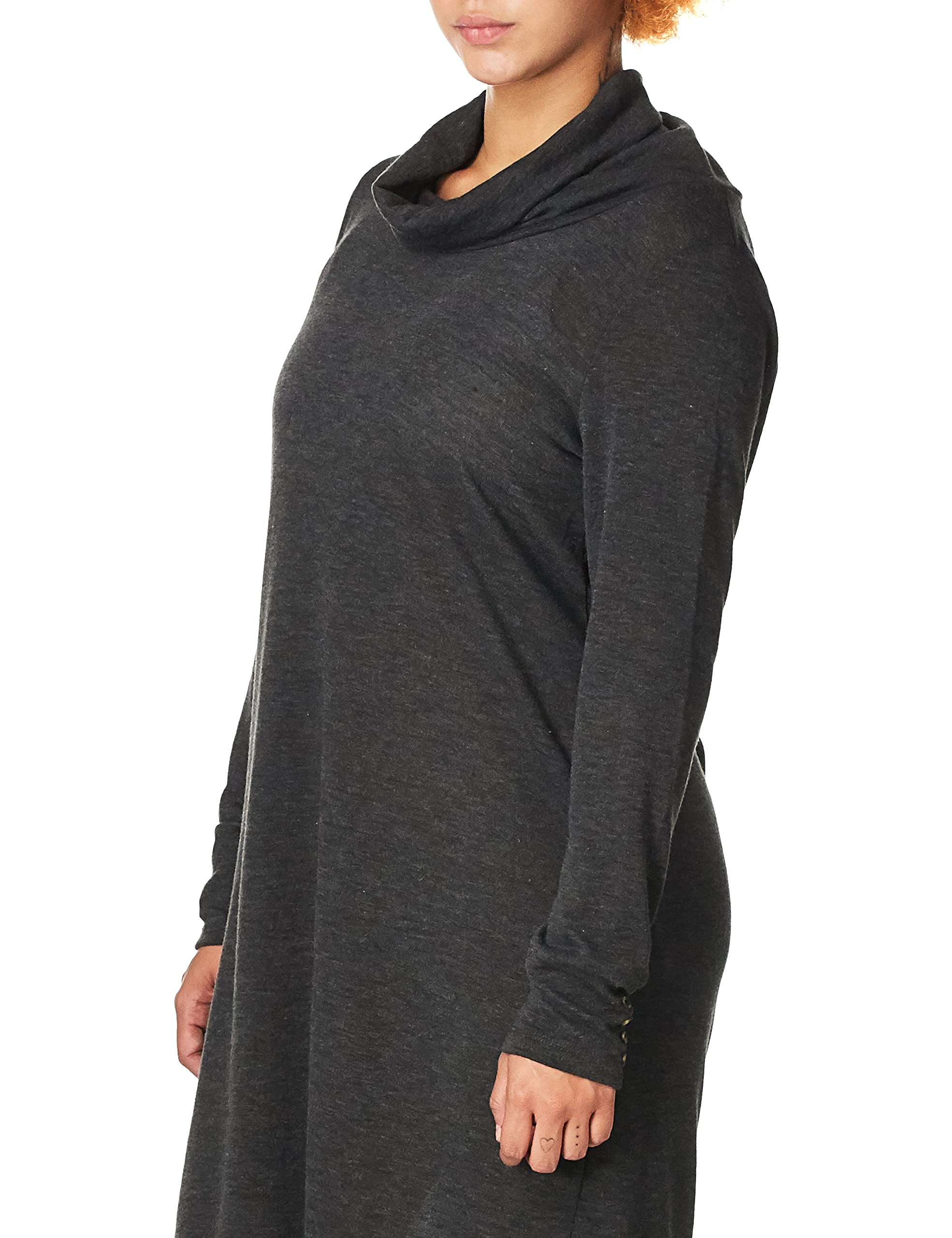 Stylish Women's Maternity Long Sleeve Cowl Neck Sweater Dress for Pregnancy - Perfect for Office Wear, Baby Showers & Winter Maternity Fashion