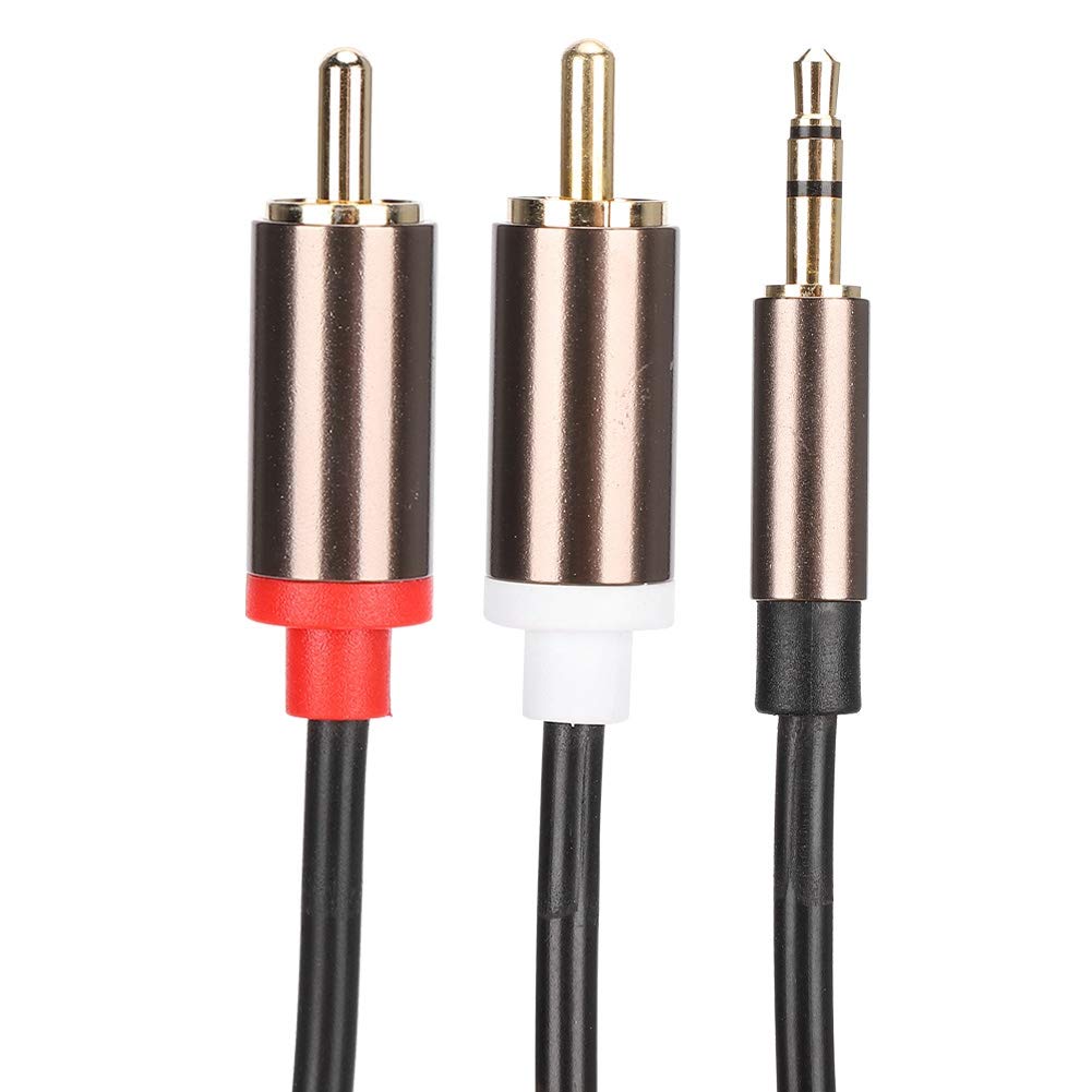 High-Quality 2-in-1 Speaker Cable & Subwoofer Audio Line - 2 Meters for Computer, Home Theater & Gaming Sound Systems | Durable Copper Core for Crystal Clear Audio