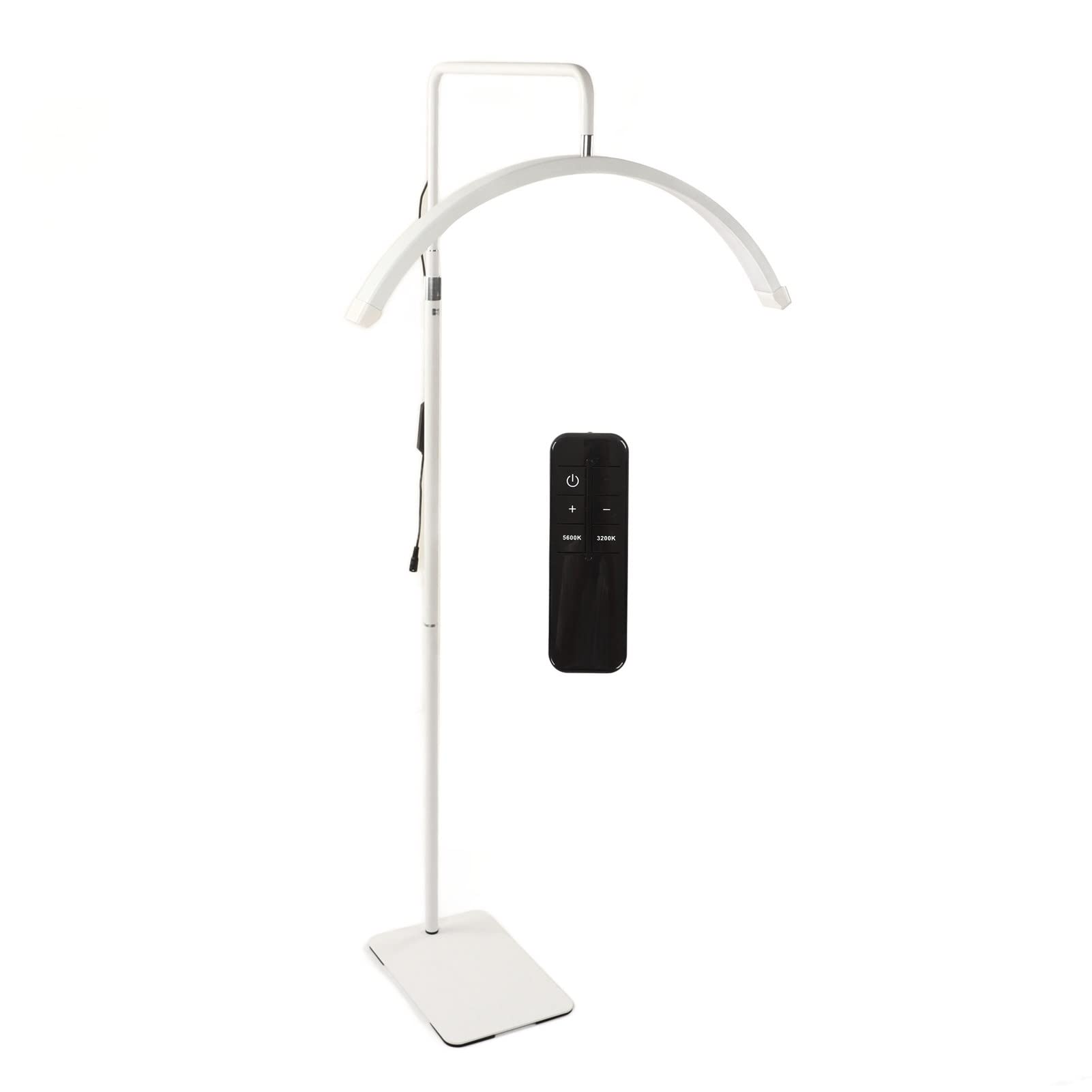 Elprico 23 Inch LED Half Moon Eyelash Extension Light with Stand - Adjustable Floor Lamp for Lash Artists, Skincare, Reading & Makeup Application - Perfect for Salon, Spa & Home Use