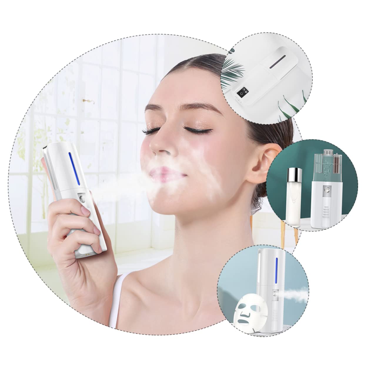 DOITOOL Nano Facial Mister - Portable Cool Mist Sprayer for Makeup Setting, Skin Hydration & Moisturizing | Perfect for Travel, Gym & Daily Skincare Routine