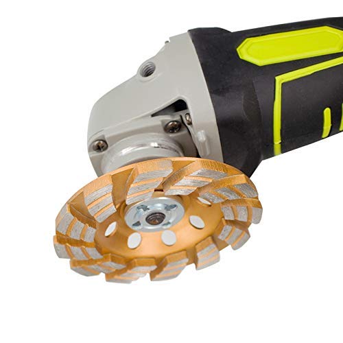 4 Inch Diamond Grinding Cup Wheel for Angle Grinder - 12 Segments Heavy Duty Concrete, Stone, Masonry Polishing Wheel with 4/5