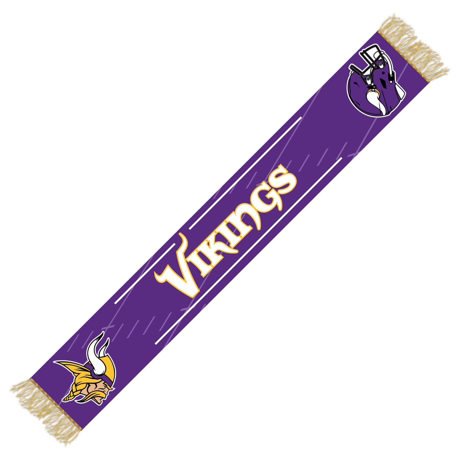 Great Branding Winter Fan Scarf - NFL Minnesota Vikings Team Logo Fleece Neck Warmer for Cold Weather Games & Outdoor Activities