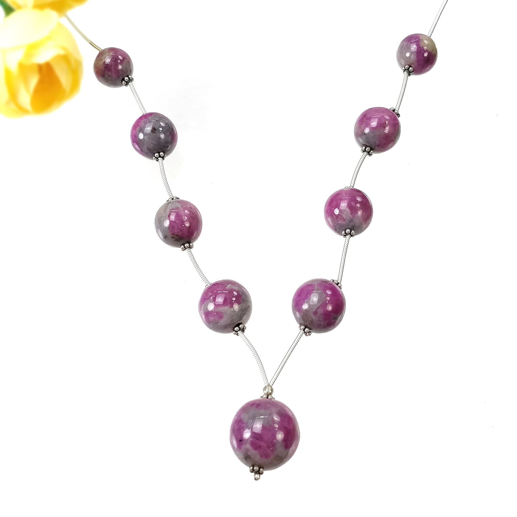 Natural Untreated Bi-Color Zoisite Ruby Loose Beads - 205.20cts Gemstone Balls (11.5mm-16.5mm) for Jewelry Making, DIY Crafts & Healing Crystal Collections