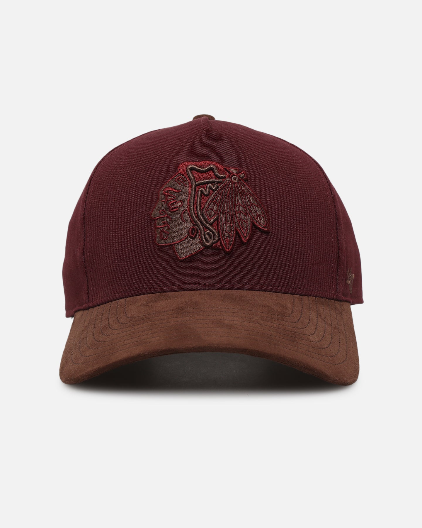 47 Brand Chicago Blackhawks 'Cherry Pie' Offside DT Snapback Cap - Dark Maroon Adjustable Hat for Men & Women - Perfect for Sports Games, Casual Wear, and Fan Collections