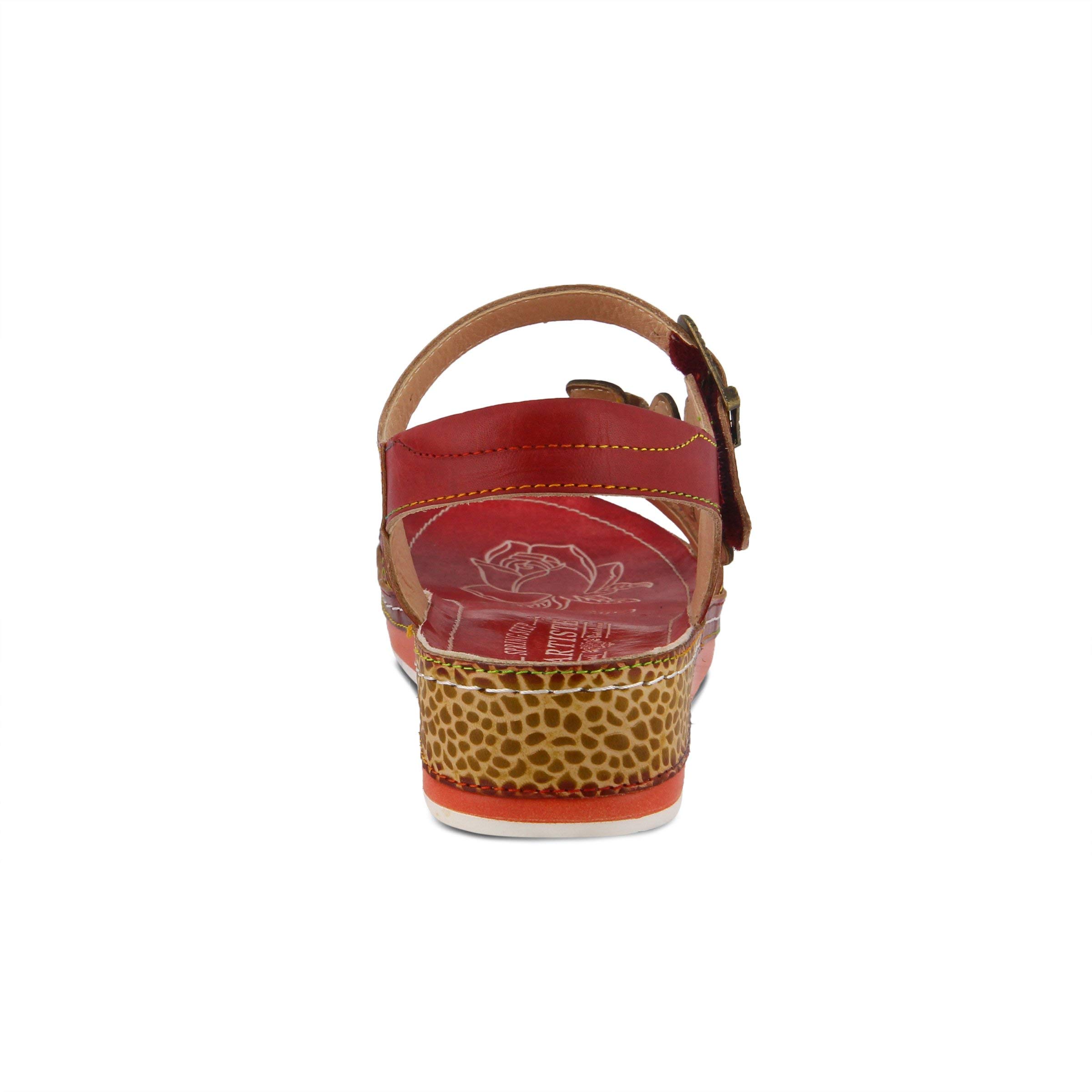 L'Artiste Women's Goodie Leather Ankle Strap Sandals - Comfortable & Stylish Summer Shoes for Casual Outings, Beach Walks & Date Nights