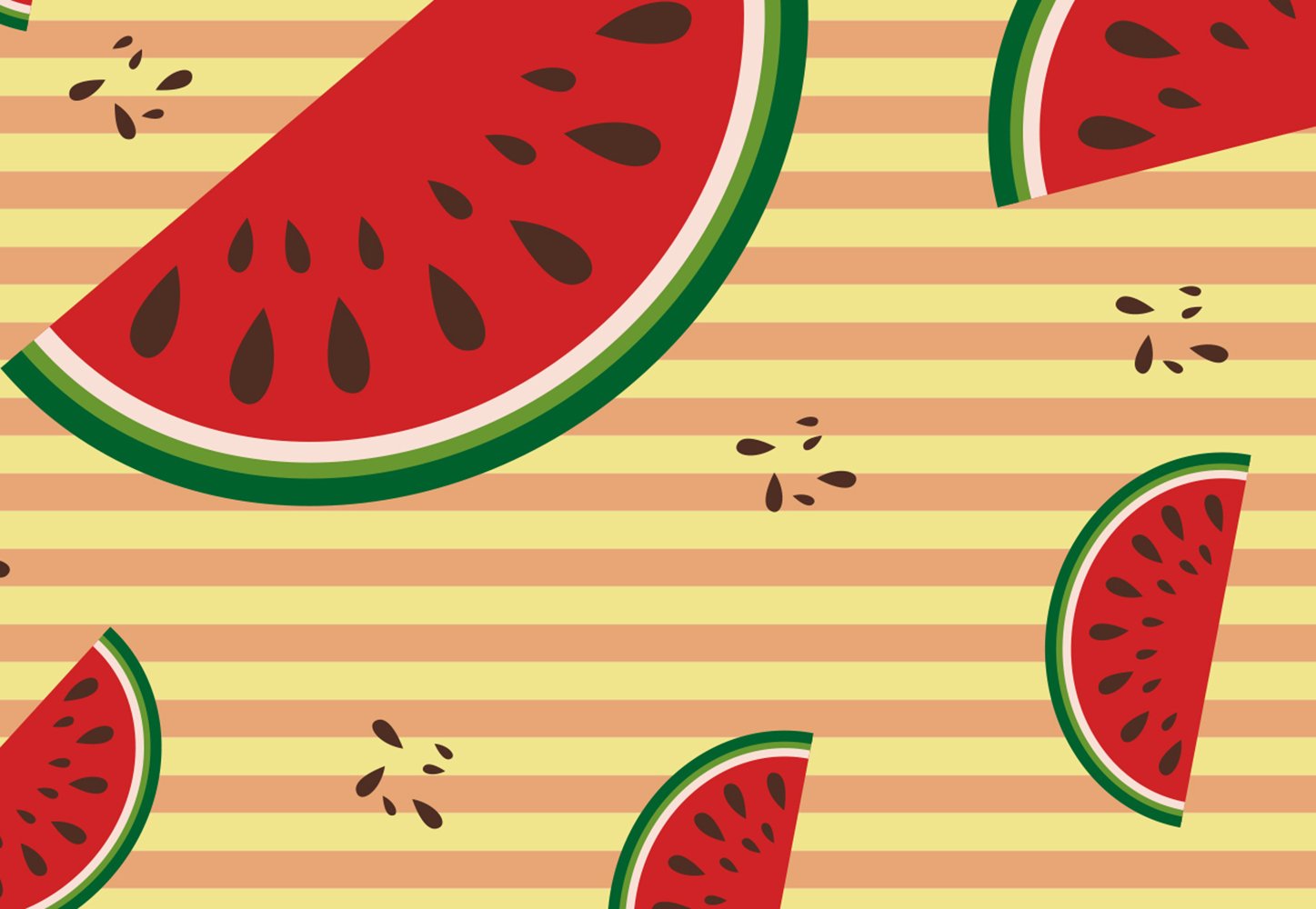 Wizzard & Genius 5016-4V-1 Orange Melon Pattern Wallpaper - Multi-Color Peel & Stick Wall Decal for Kitchen, Bathroom, Nursery, and Home Decor