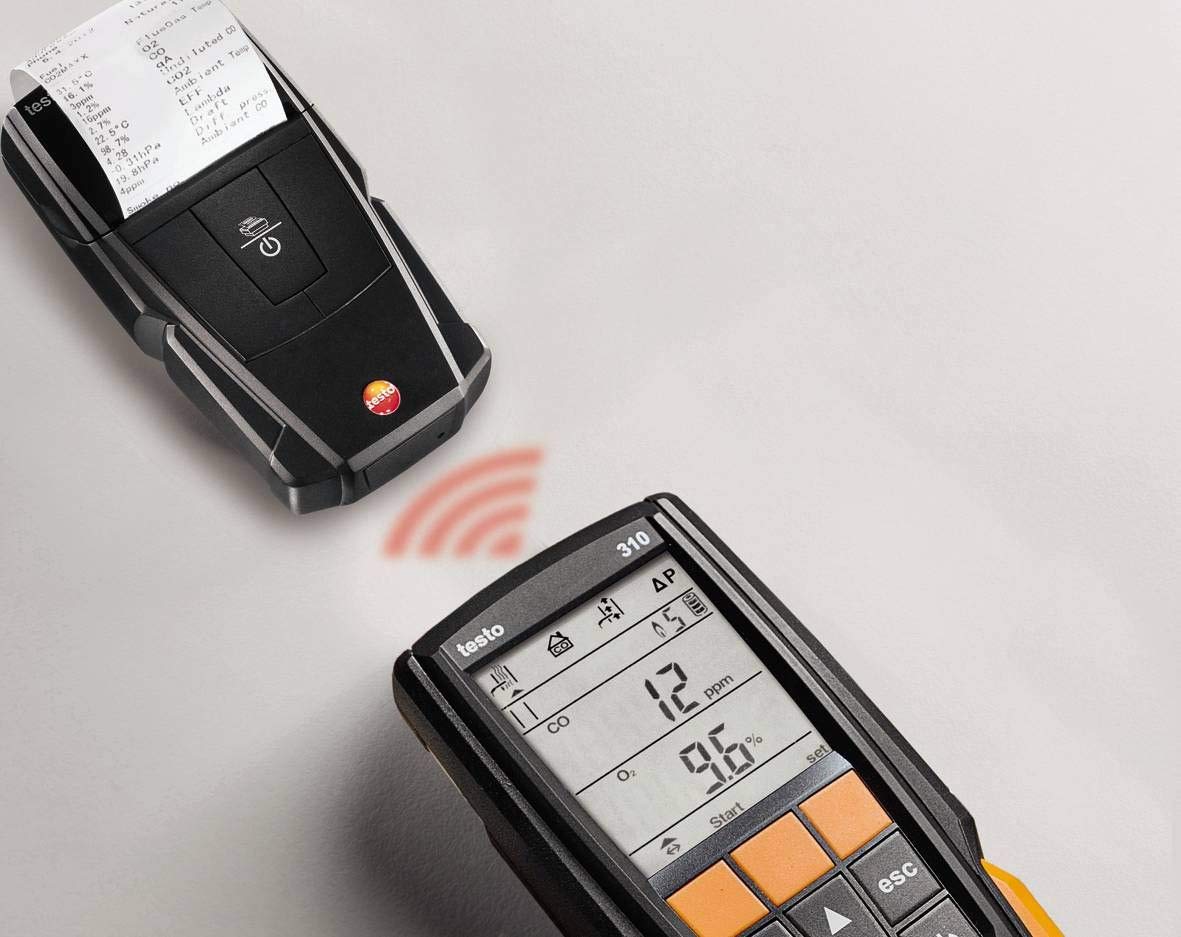 Testo 310 Analyzer IR Printer - Model 0554 3100 | Thermal Printing for Industrial Gas Analysis | Perfect for HVAC, Combustion Testing & Environmental Monitoring