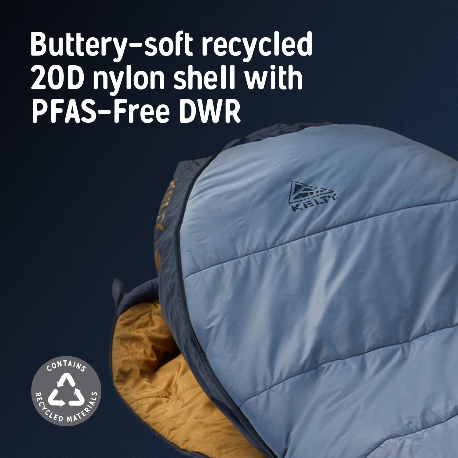 Kelty Cosmic Synthetic Fill 20 Degree Backpacking Sleeping Bag – Lightweight, Water-Resistant, Compression Straps & Stuff Sack Included – Perfect for Camping, Hiking & Outdoor Adventures