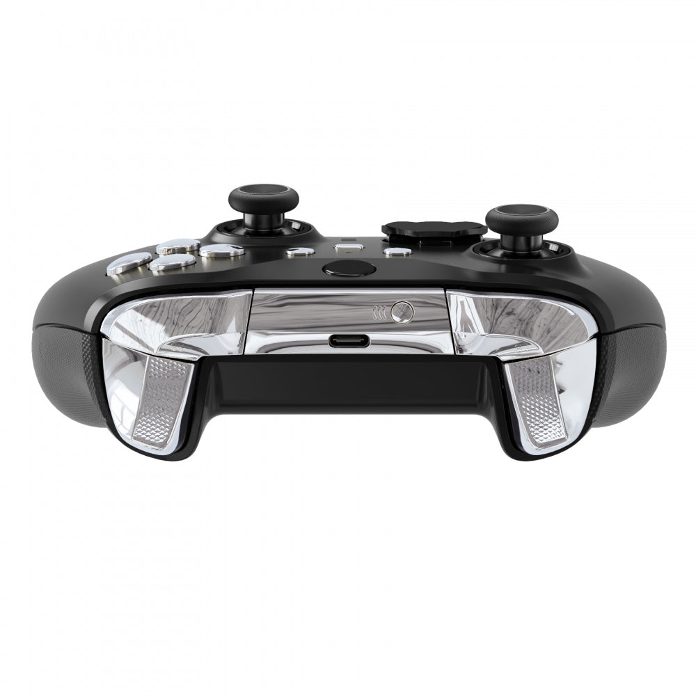 eXtremeRate Chrome Silver Replacement Buttons for Xbox One Elite Series 2 Controller - LB RB LT RT Bumpers Triggers ABXY Start Back Sync Profile Switch Keys (Compatible with Elite V2 Controller Model 1797 & Core Model 1797) - Perfect for Gaming, Customization, and Controller Repair