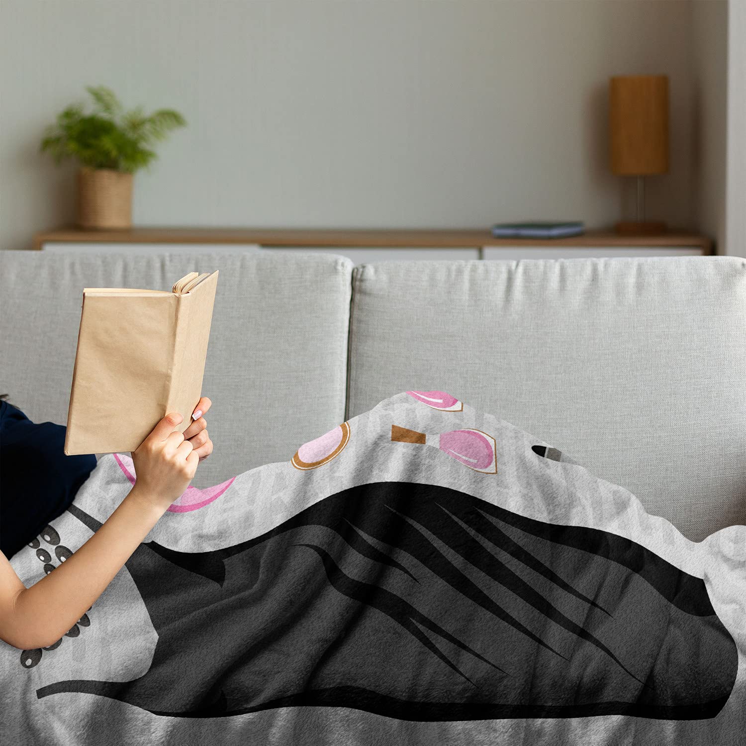 Ambesonne Flannel Fleece Throw Blanket - Soft Couch Cover for Adults, 50