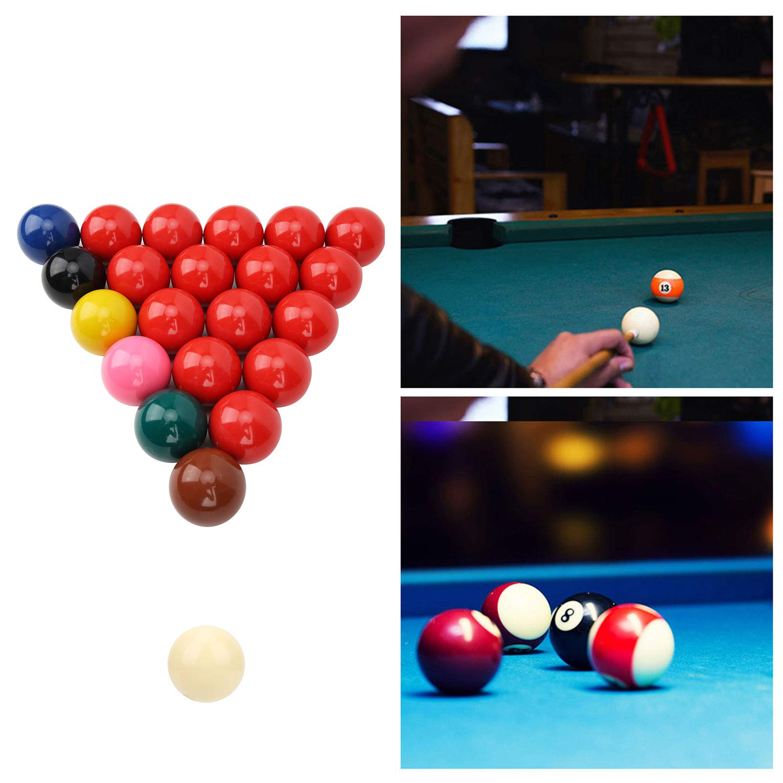 22Pcs Snooker Balls Set - Premium Resin Billiard Balls for Pool Tables, Tournament Play, Home Game Rooms, and Professional Snooker Practice
