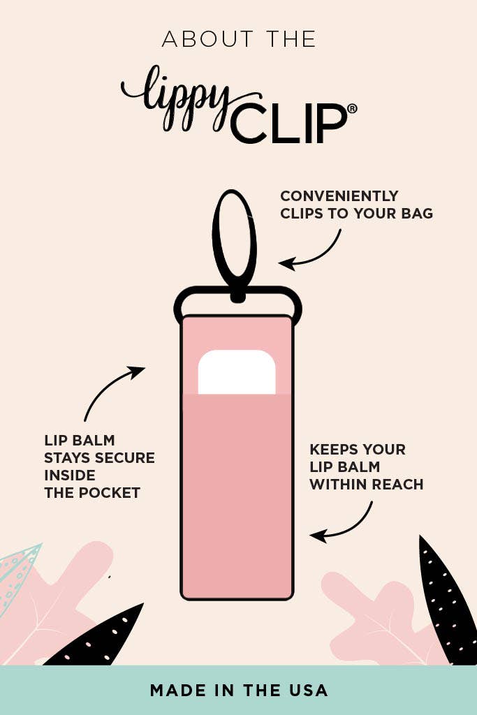 Celestial Moon & Stars Black Gold Lip Balm Holder - Stylish Lip Gloss Clip for Keychain or Purse - Perfect for On-the-Go Moisture & Fashion Accessory