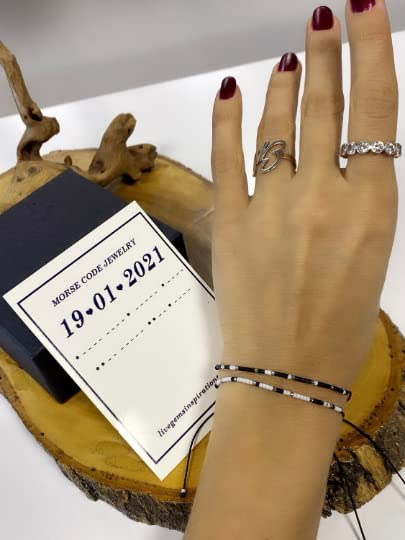 I Love You Always Morse Code Bracelet - Romantic Couple Jewelry for Men & Women - Thoughtful Birthday, Anniversary & Long Distance Gifts for Boyfriend, Girlfriend, Husband or Wife - Perfect for Date Nights, Valentine's Day & Special Occasions