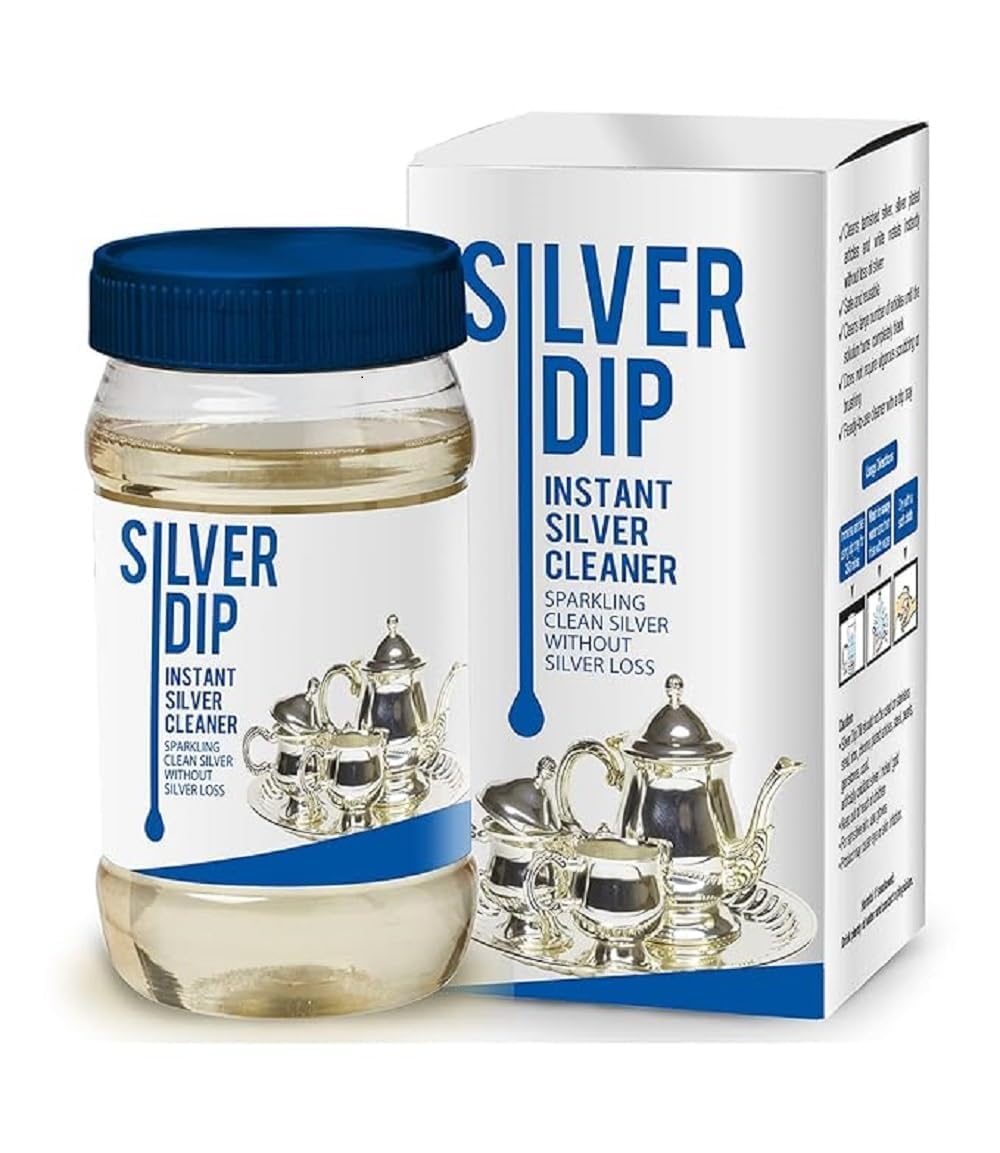 EGP Modicare Silver Polish & Cleaner - Instant Silver Dip for Jewelry, Cutlery & Coins (300ml) | Fast & Effective Tarnish Removal for Home & Professional Use