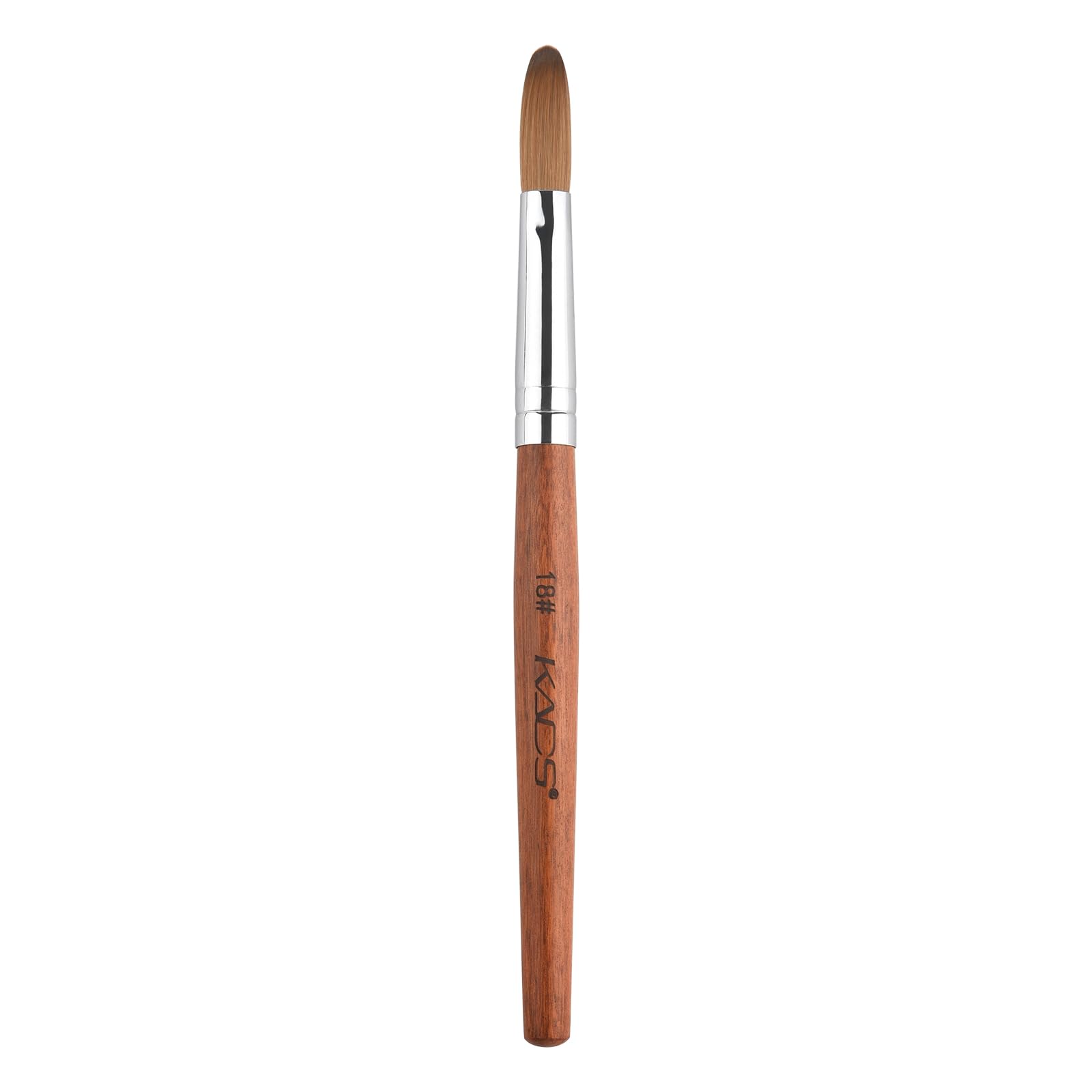 Professional Kolinsky Acrylic Nail Brush - Red Wooden Handle Salon Brush for Acrylic Nails (Size 18#) - Perfect for Nail Art, Extensions & Salon Manicures