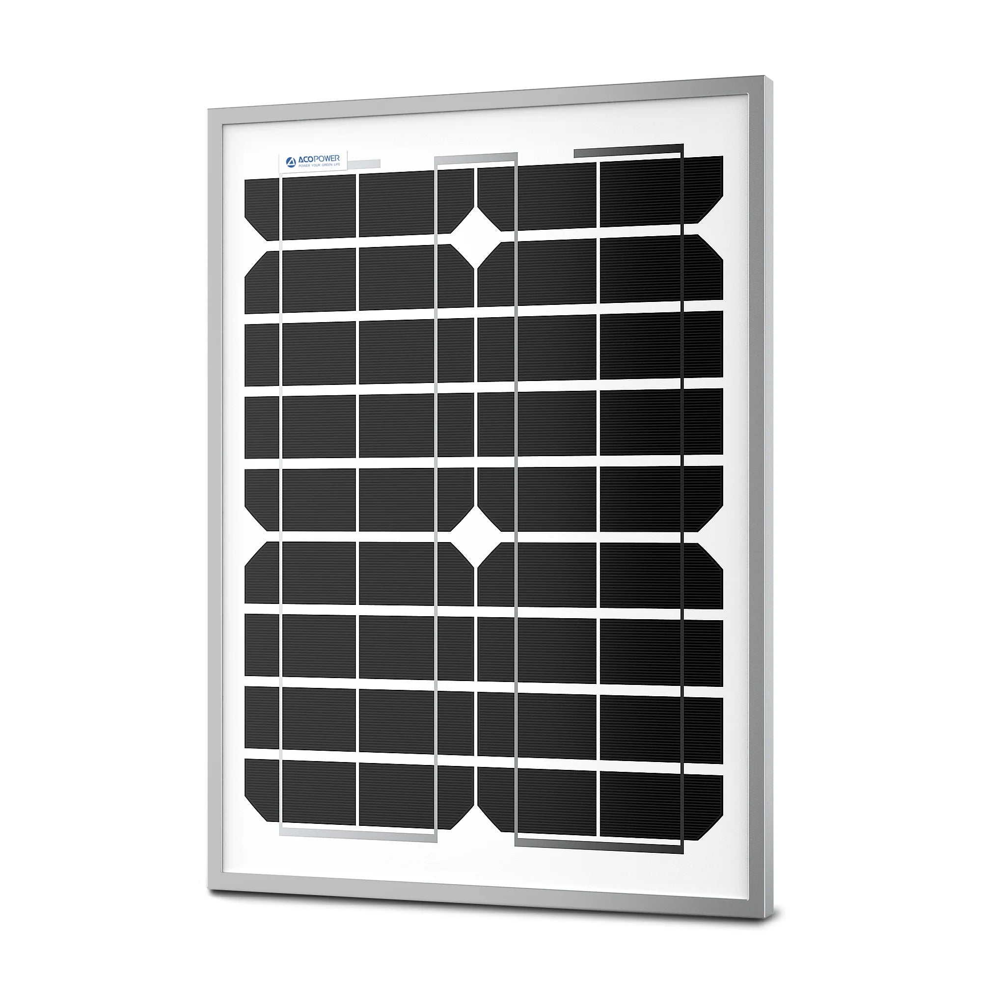 ACOPOWER 20W 12V Monocrystalline Solar Panel - High Efficiency Portable Solar Charger for RV, Boat, Camping & Outdoor Power Supply