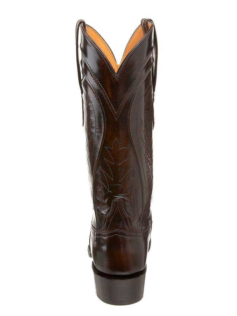 Lucchese L1507.63 Men's Classic Goat Leather Western Boots - Brown Brush Off - Durable Cowboy Boots for Riding, Work & Casual Wear