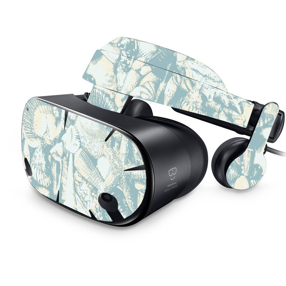 MightySkins Protective Vinyl Decal Wrap Cover Compatible with Samsung Odyssey VR - Blue Seashells Design | Durable, Scratch-Resistant Skin | Easy to Apply & Remove | Made in USA | Perfect for Gaming, VR Enthusiasts & Customization Lovers