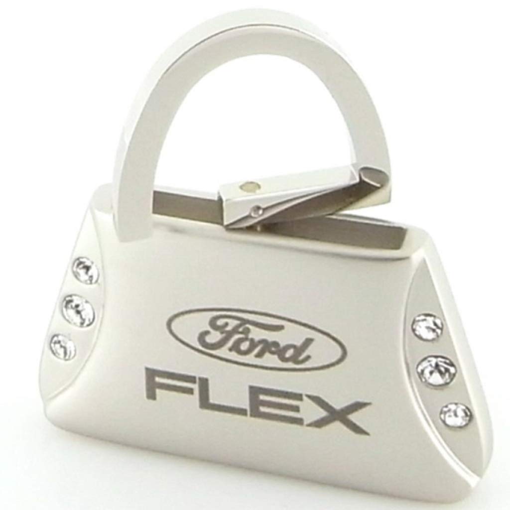 Ford Flex Purse Keychain with 6 Crystals - Stylish Car Accessory