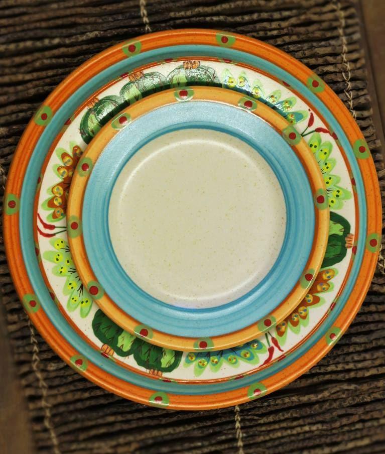 Elegant Sedona Sky Dessert Plates - 6.5 Inch Ceramic Cake Plates for Parties, Weddings & Special Occasions - Perfect for Serving Cakes, Pastries & Desserts in Style