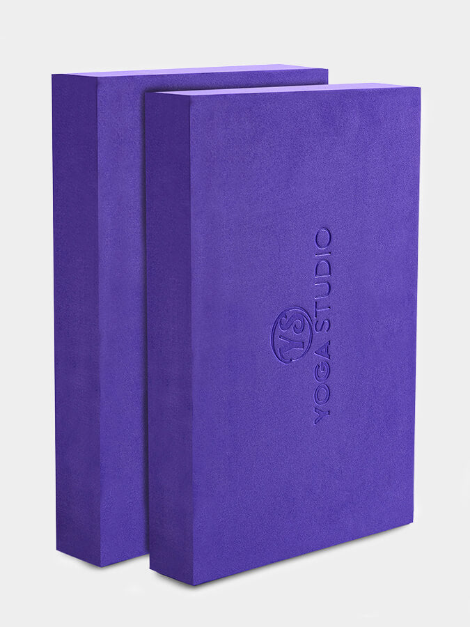 Premium EVA Yoga Blocks Twin Pack - Non-Slip, High Density Foam for Yoga, Pilates & Fitness - Ideal for Home, Studio & Travel Use