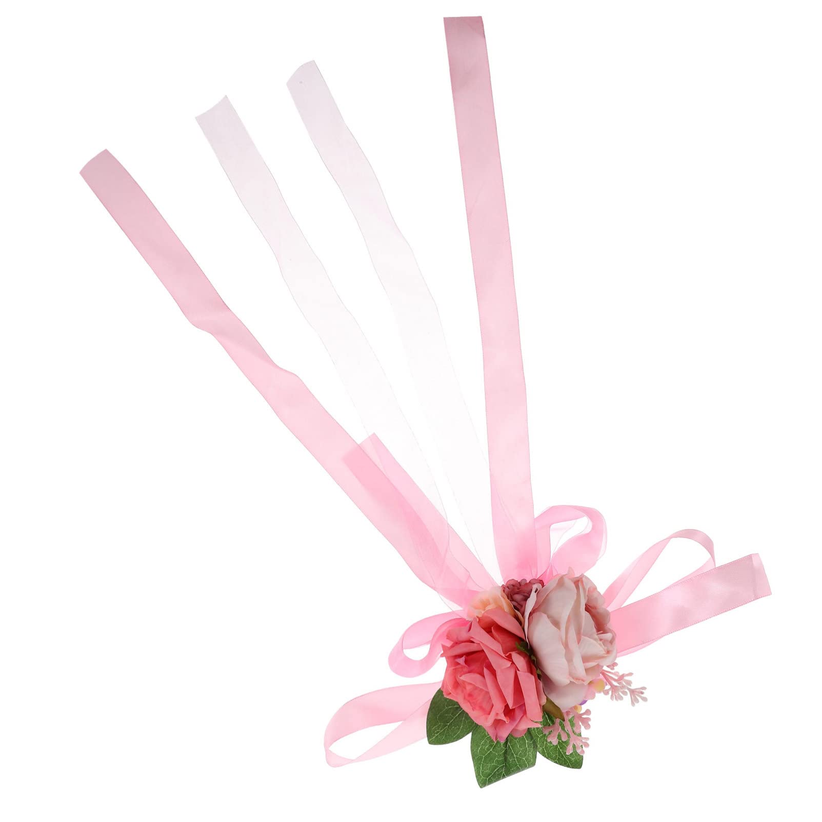Garneck Church Chair Bench Bows - White Plastic Flower Chair Back Decor with Artificial Flowers for Wedding, Church, and Event Decorations - Perfect for Ceremonies, Banquets, and Special Occasions
