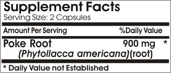 Poke Root 900mg - 180 Capsules | Natural Herbal Supplement | No Additives, Fillers, or Preservatives | Supports Immune System & Joint Health | for Daily Wellness & Detox
