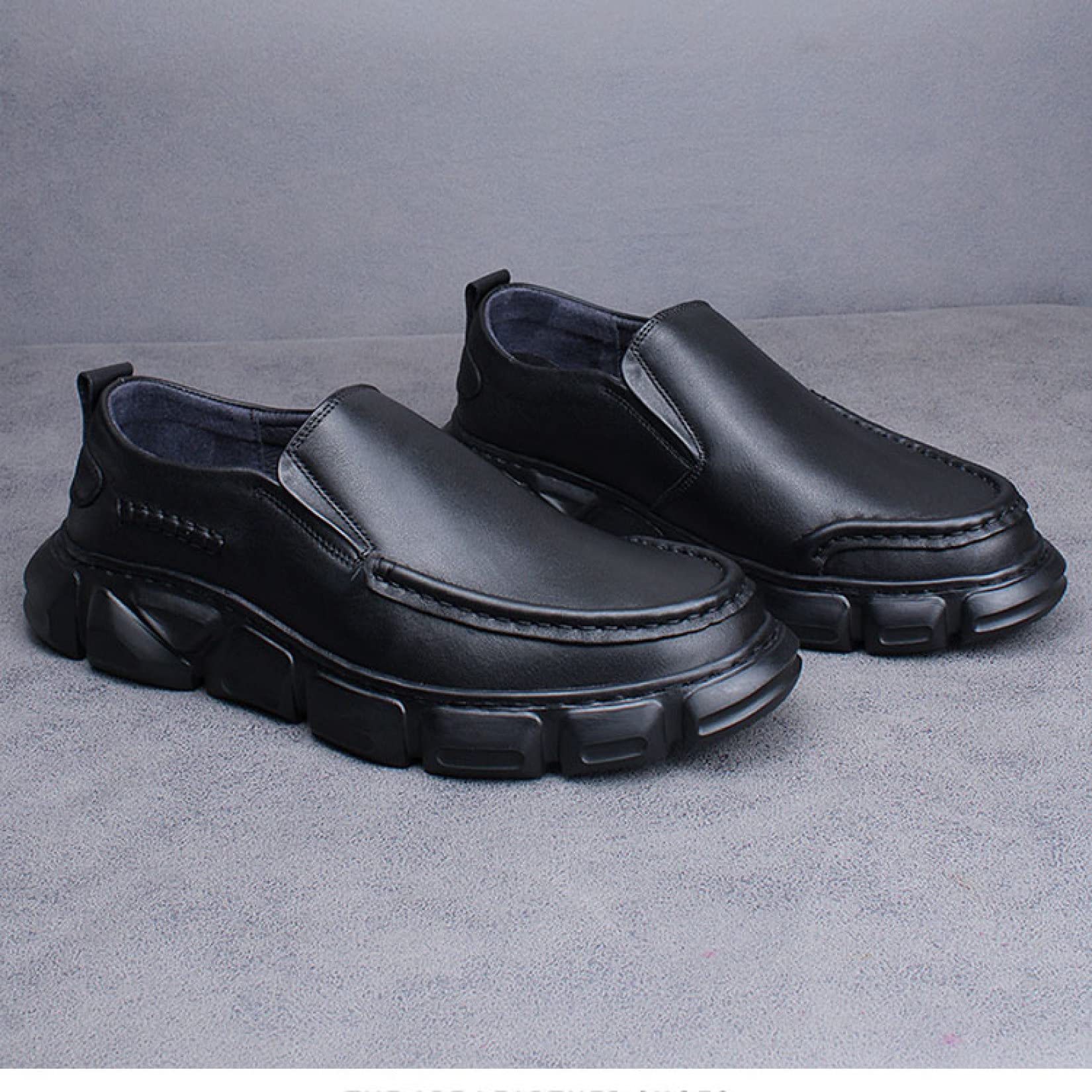 **Men's Genuine Leather Loafers - Breathable Soft Slip-On Casual Shoes for Walking & Office - Non-Slip Thick Sole Comfortable Dress Shoes for Men - Perfect for Business, Travel & Daily Wear**