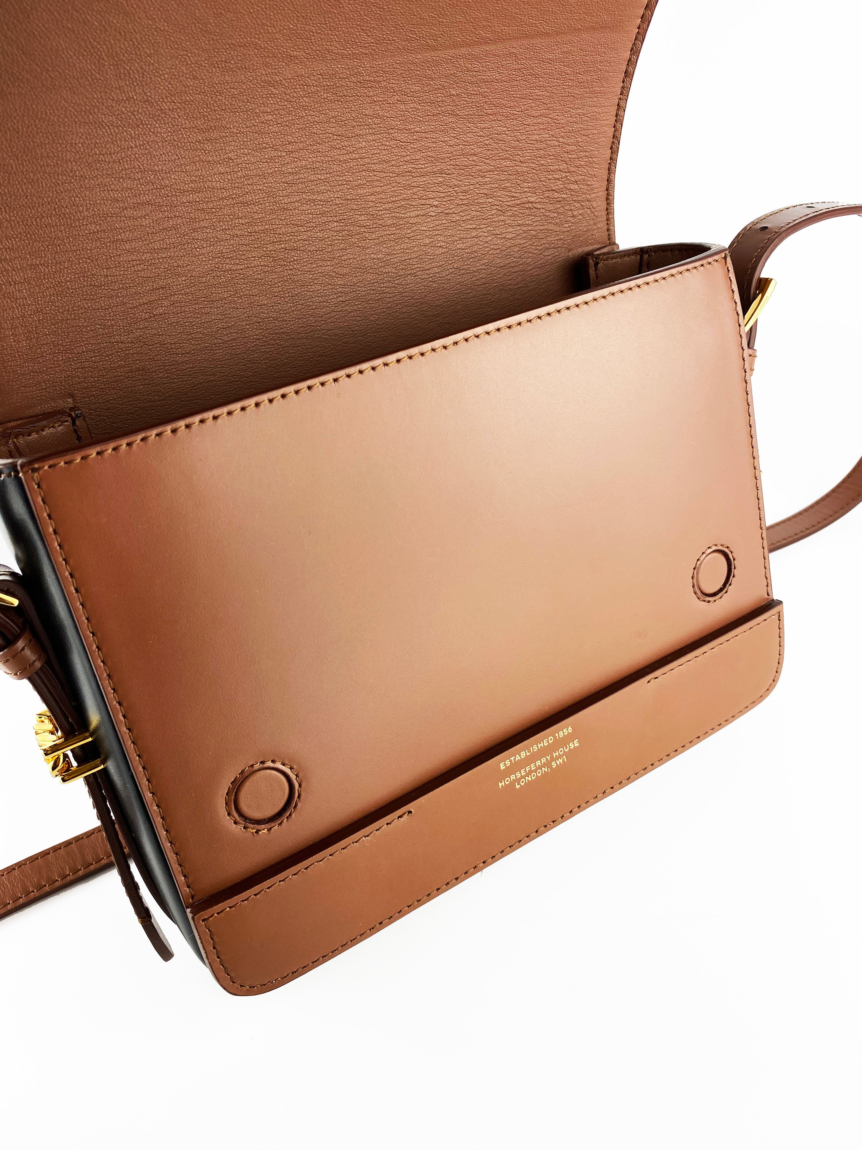 Burberry Small Grace Crossbody Bag in Brown Leather | Luxury Handbag for Women | Perfect for Work, Travel & Everyday Use
