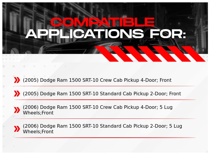 R1 Concepts Front Brake Pads and Rotors Kit - Semi Metallic Brake System for 2005-2006 Dodge Ram 1500 | Perfect for Daily Driving, Towing & Off-Road Adventures