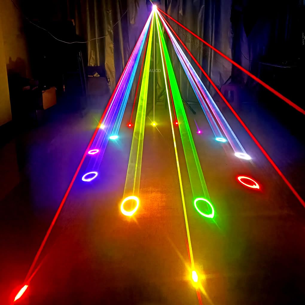 Professional iOS & Android Remote Control RGB Laser Projector - Waterproof IP65, DJ Party & Stage Lighting for Christmas, Halloween, Concerts & Events
