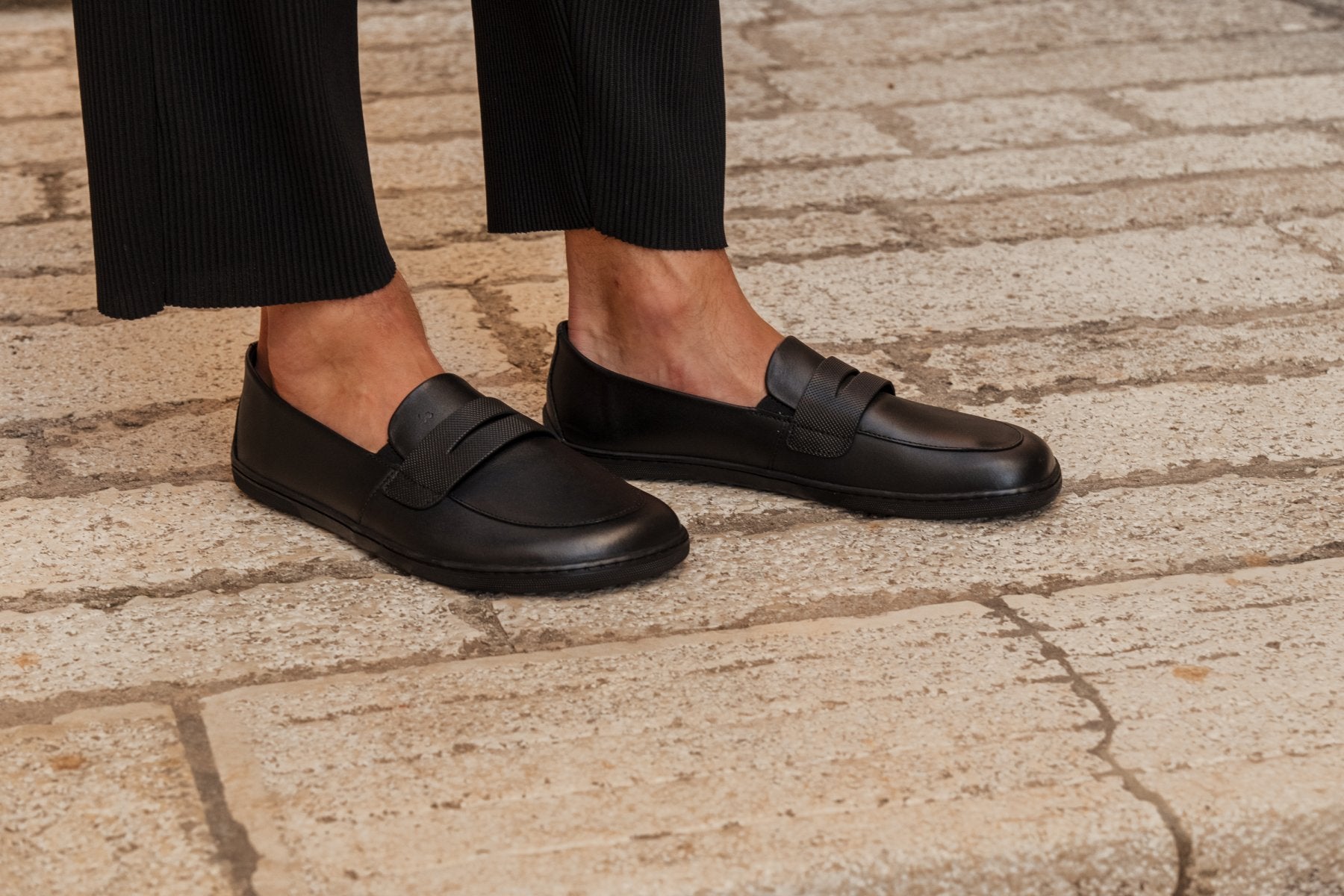 Barefoot Moccasins for Men & Women - Be Lenka Buena All Black Comfortable Minimalist Shoes - Perfect for Yoga, Walking & Indoor/Outdoor Activities