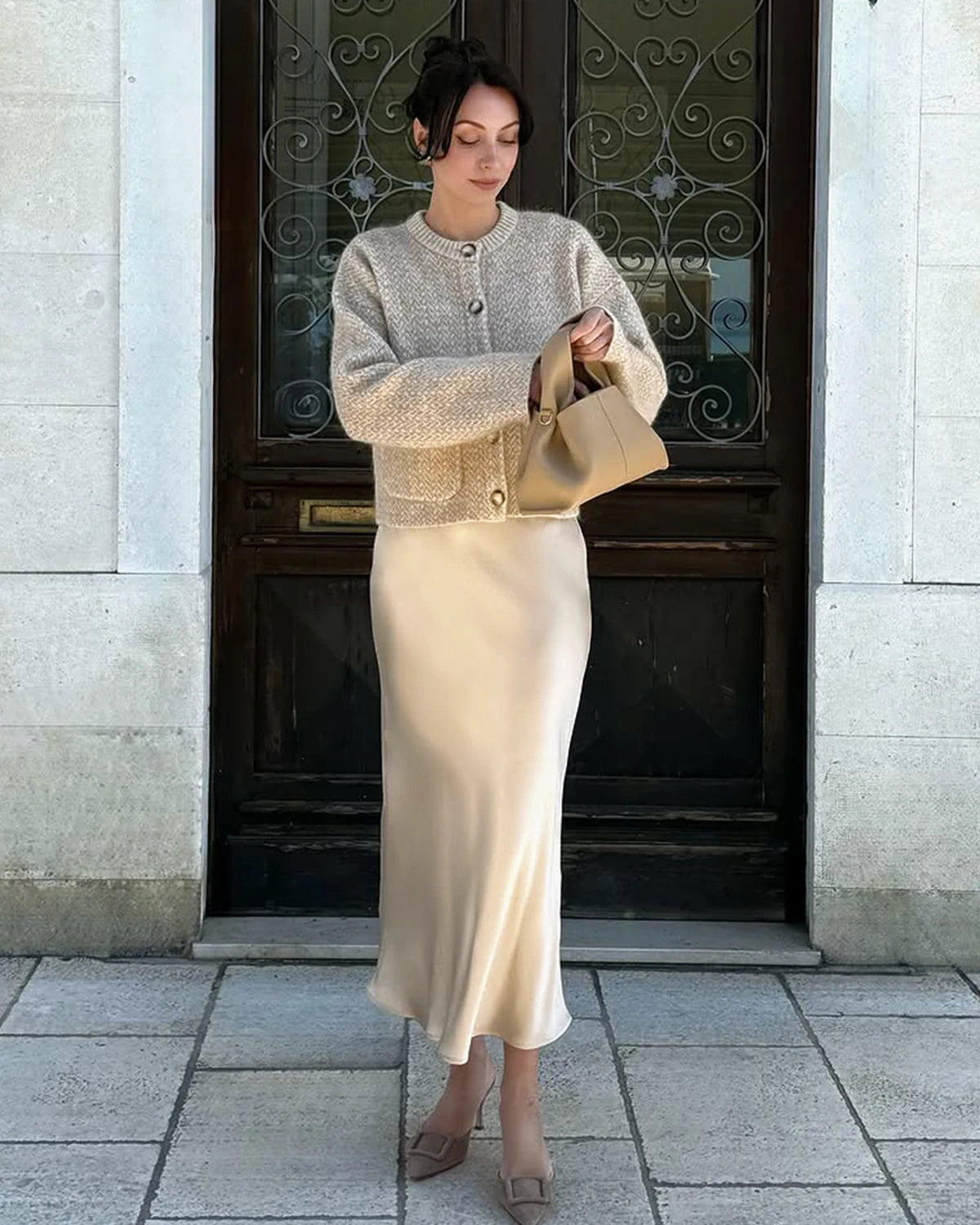 22 Momme Silk Maxi Skirt for Women - Elegant Long Flowy Skirt with High Quality Mulberry Silk - Perfect for Weddings, Parties & Summer Outfits