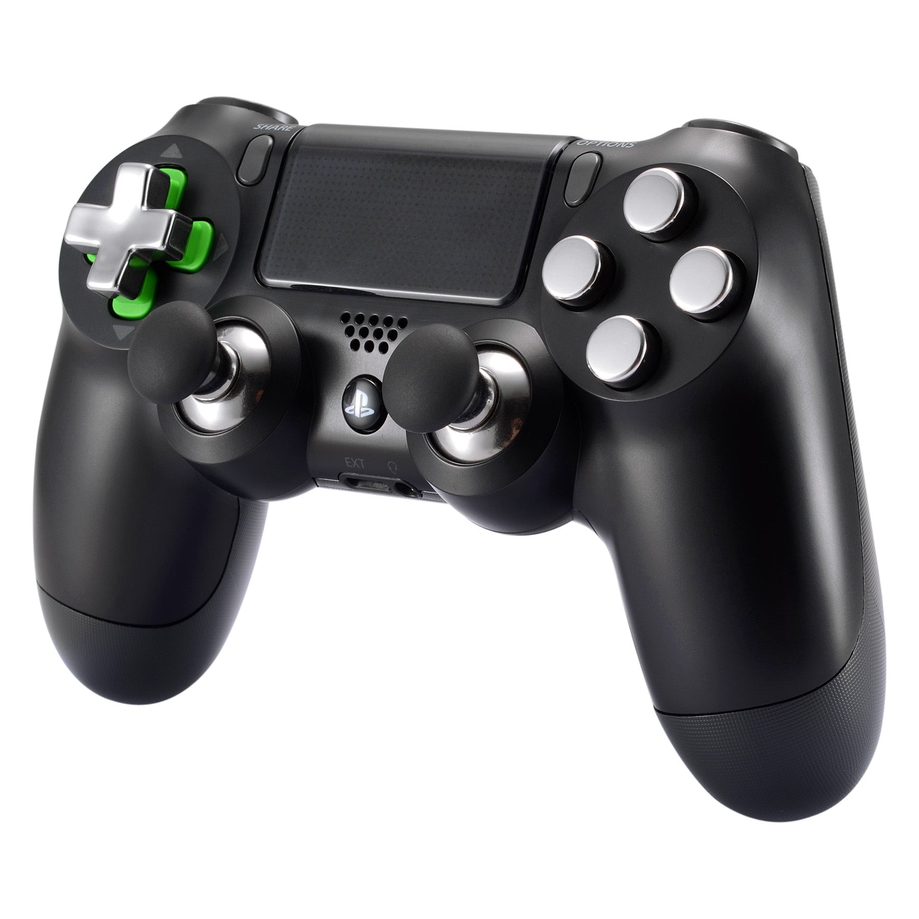 eXtremeRate Magnetic Metal Bullet Buttons & D-Pads - Aluminum Thumbsticks with Adjustable Height - 31-in-1 Replacement Parts Kit for All PS4 Controller Models (P4J1004) - Perfect for Gaming, Customization & Controller Repair