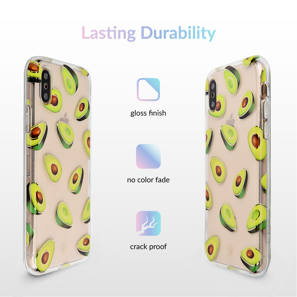 Premium Clear iPhone Case with Avocado Design - Slim Protective Cover for iPhone 12/13/14/15 Pro Max - Cute Eco-Friendly Phone Case for Women & Girls - Perfect for Everyday Use, Travel & Gifting