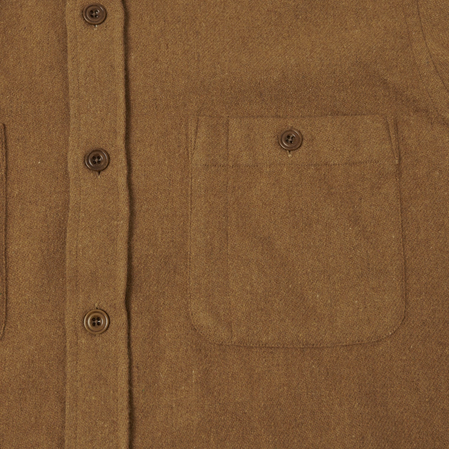 Hartford AY16107 Percy Wool Shirt for Men - Soft Brown 100% Wool Button Down Shirt - Perfect for Office, Business Casual & Winter Outfits