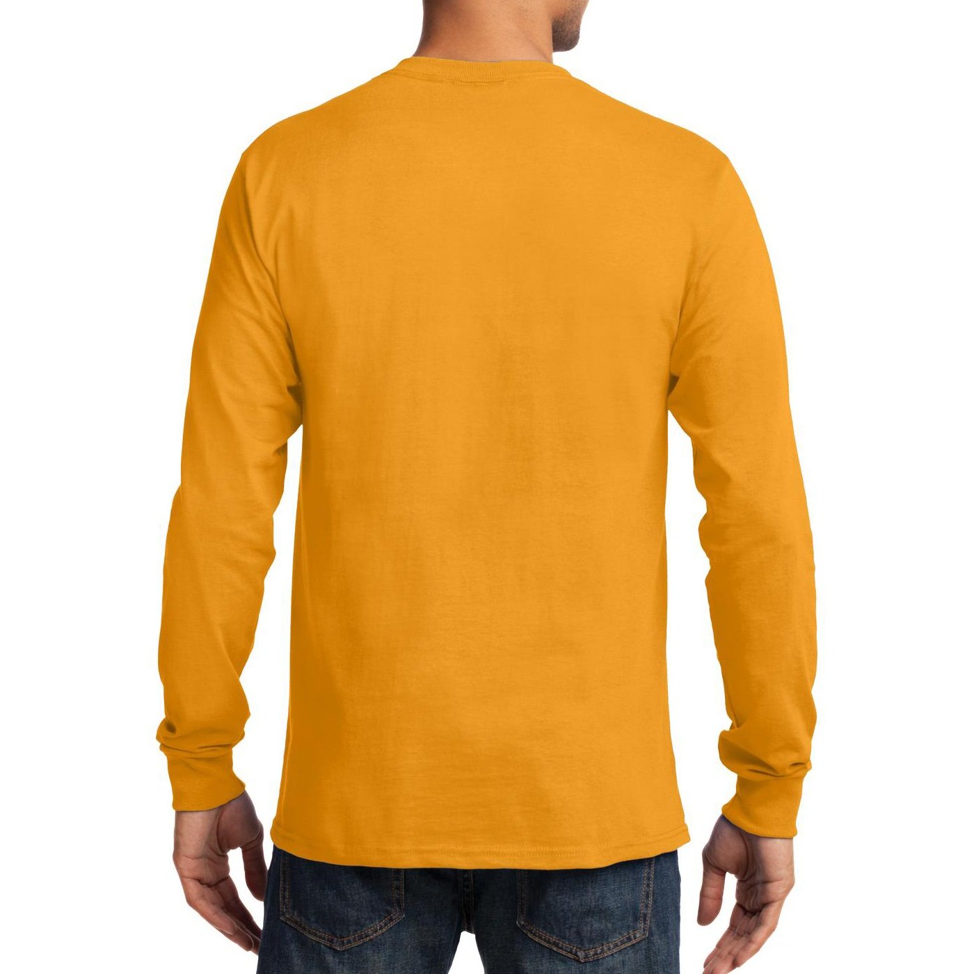 Men's Long Sleeve Essential T-Shirt - Soft Cotton Basic Tee for Casual Wear, Layering & Everyday Comfort