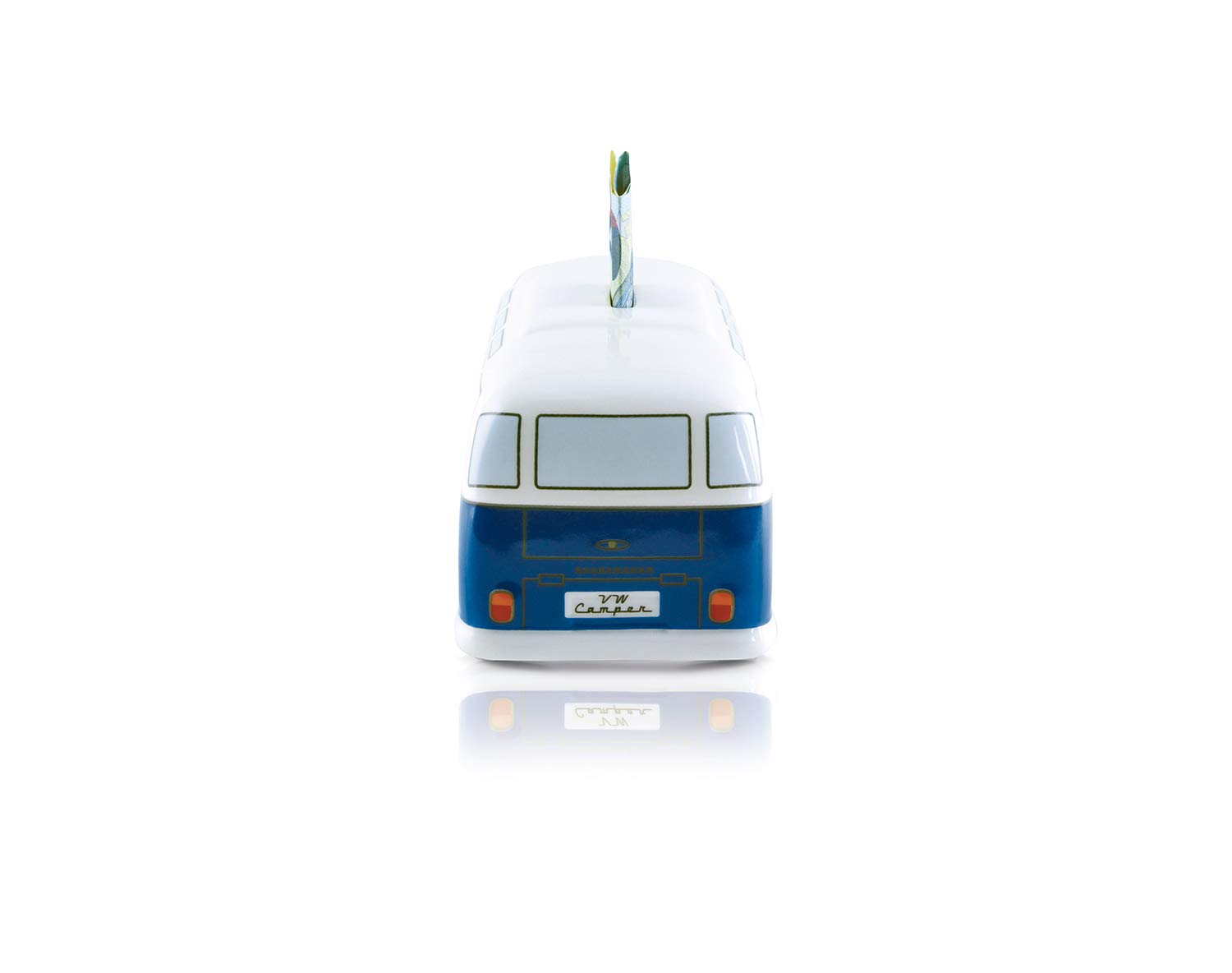 BRISA VW Collection - Volkswagen T1 Bus Samba Piggy Bank Money Coin Box (Classic Blue) - Perfect Gift for Car Enthusiasts & Collectors, Great for Kids' Savings & Home Decor