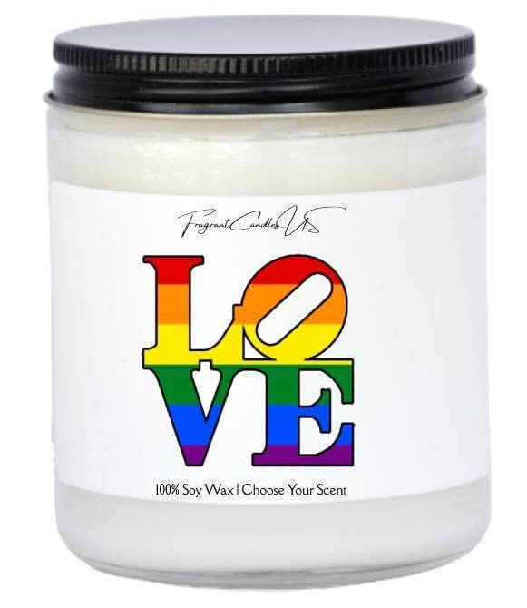 LGBTQ Pride Gifts for Couples - Rainbow Candles, Gay & Lesbian Couple Presents - Perfect for Pride Month, Weddings, Anniversaries & LGBTQ+ Celebrations