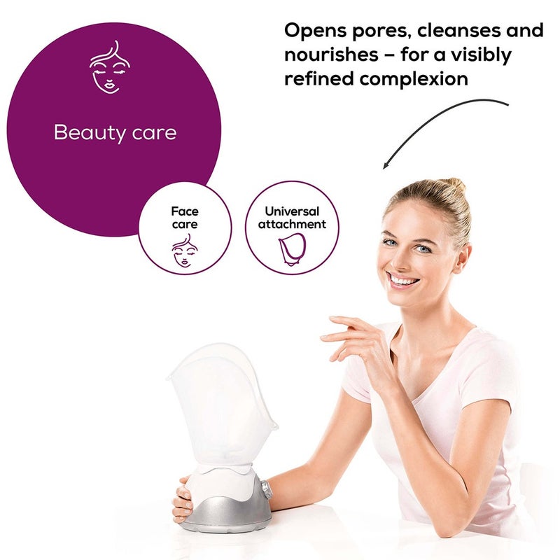 Beurer FS50 Facial Steamer for Deep Cleansing & Hydration - At-Home Spa Facial Treatment for Glowing Skin | Perfect for Skincare Routine & Relaxation