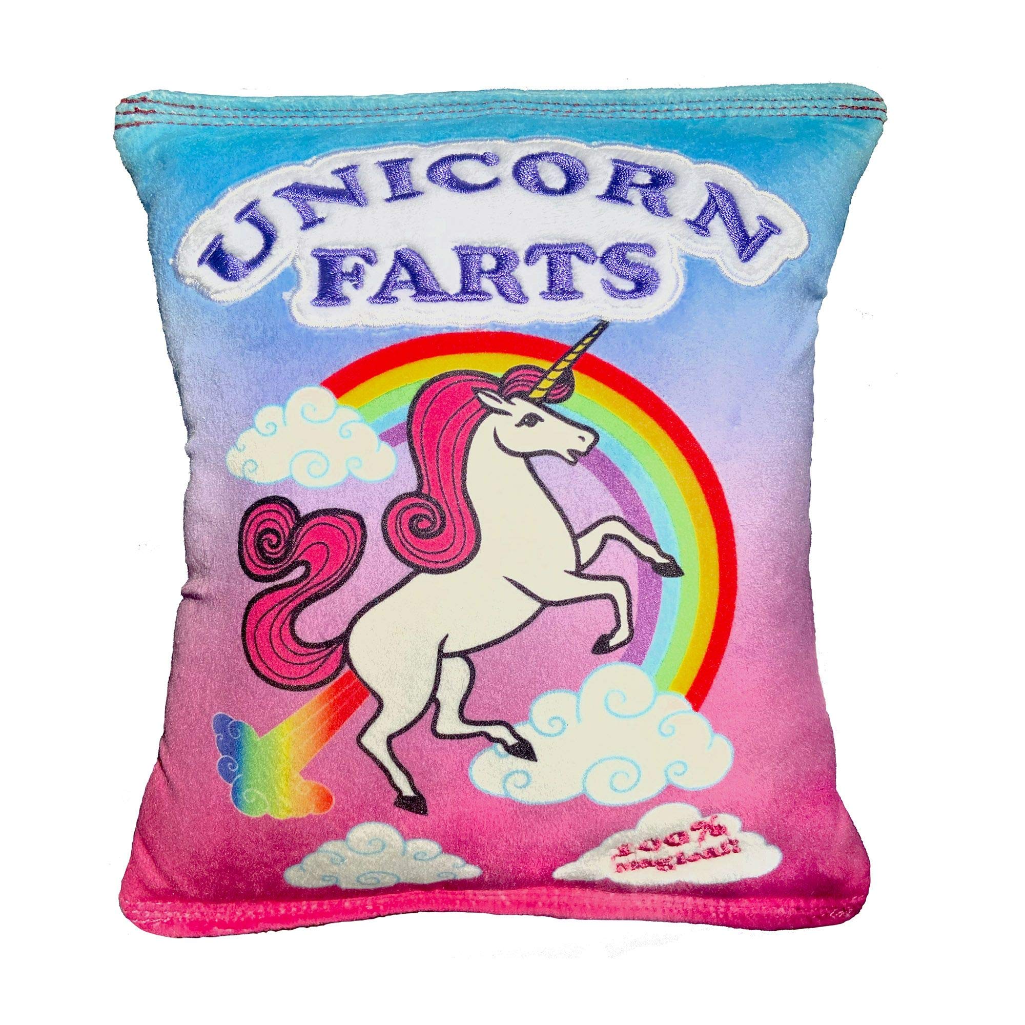 Huxley & Kent Squeaky Dog Toy - Unicorn Farts Plush Dog Chew Toy with Squeaker for Small Dogs | Funny & Cute Interactive Pet Toy for Playtime, Training & Gifts | Durable Soft Plush Puppy Toy for Indoor & Outdoor Use