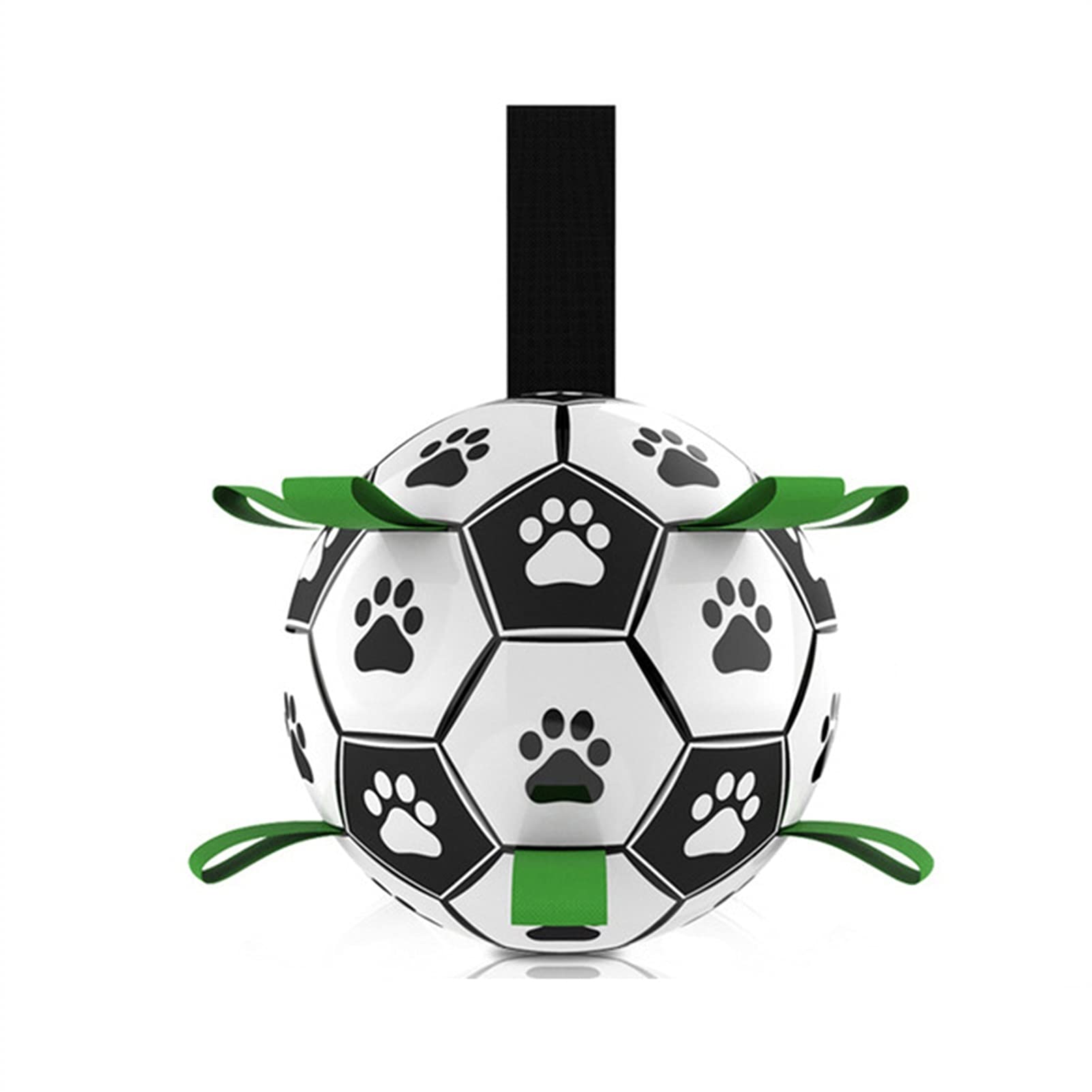 ELKeyko Interactive Dog Football Toy with Grab Tabs - Chew-Resistant Soccer Ball for Outdoor Training & Biting - Durable Pet Toy for Medium/Large Dogs - Perfect for Fetch, Training & Playtime in Backyard or Park