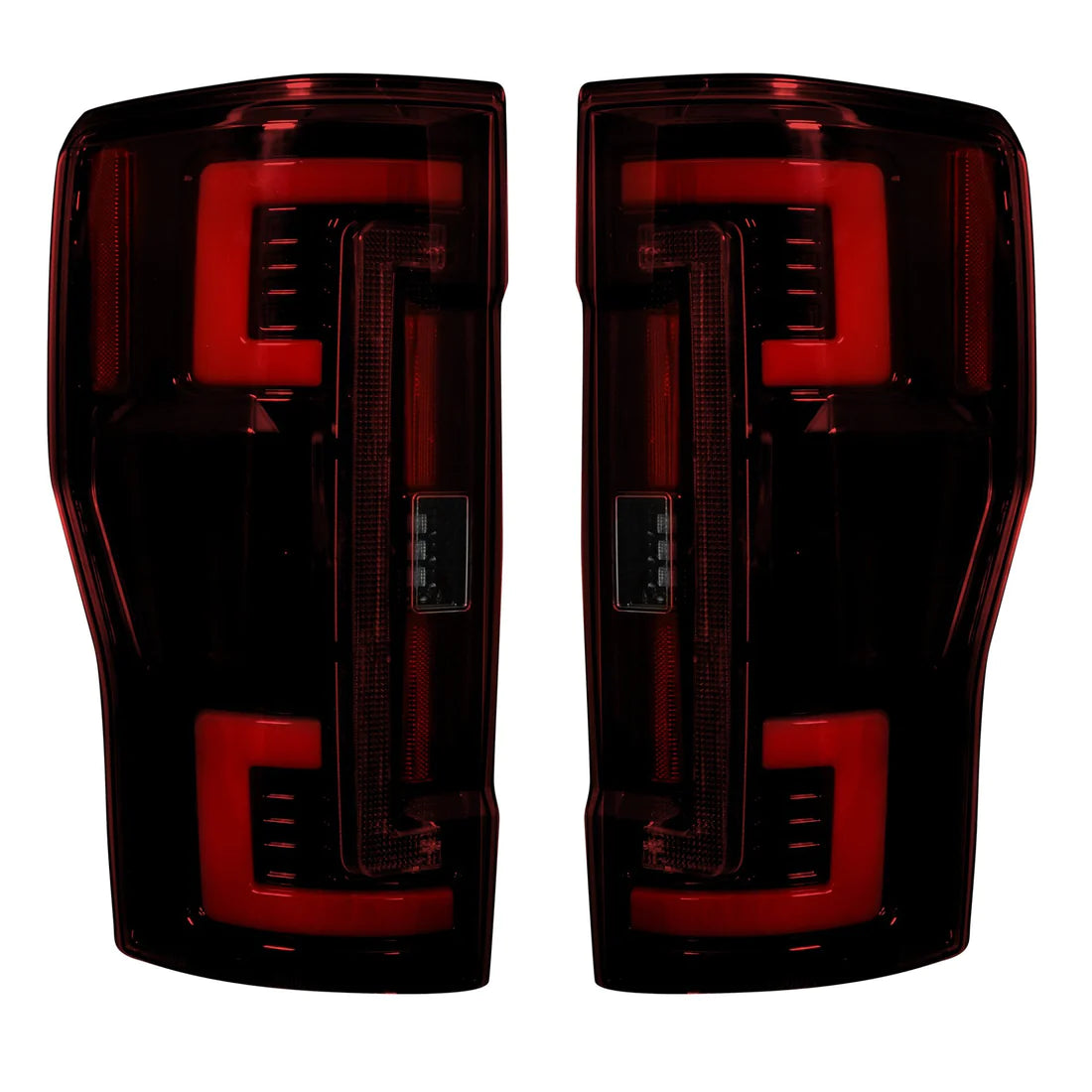 Ford Super Duty F250 F350 F450 F550 2017-2019 LED Tail Lights - Red OLED Replacement for OEM - Upgrade for Trucks, Off-Road & Towing